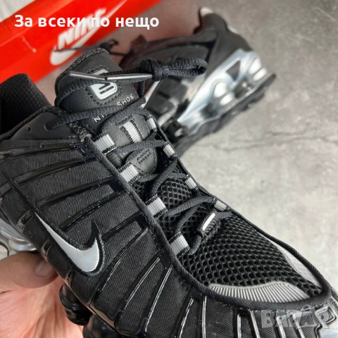 Nike Shox TL Black and Silver Мъжки Маратонки С Кутия👟Мъжки Спортни Обувки Код S414, снимка 2 - Маратонки - 53265746