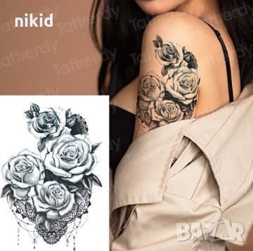  рози Временни татоси tattoo татуйровка временна татуировка татос татус Tattoo, снимка 5 - Други - 33512493
