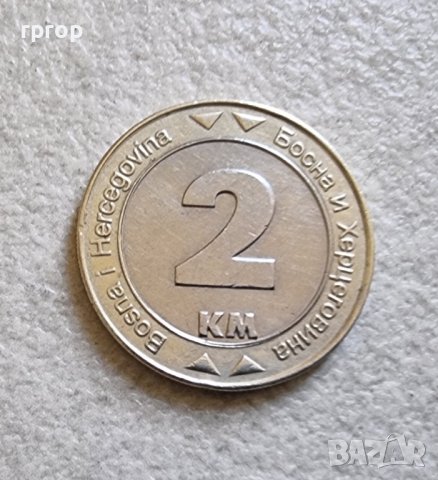Монета.Босна . Босна и Херцеговина. 2 Конвертируеми марки.  2003 год.