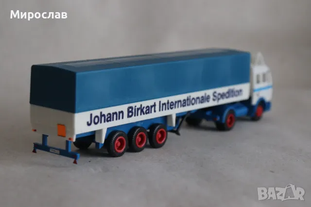 HERPA 1:87 H0 MERCEDES BENZ КАМИОН TIR МОДЕЛ КОЛИЧКА, снимка 7 - Колекции - 49651090
