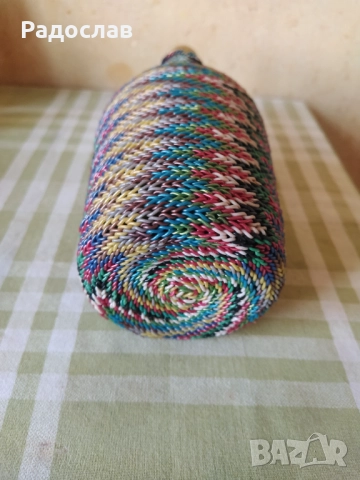 стара плетена бутилка, снимка 4 - Декорация за дома - 51467143