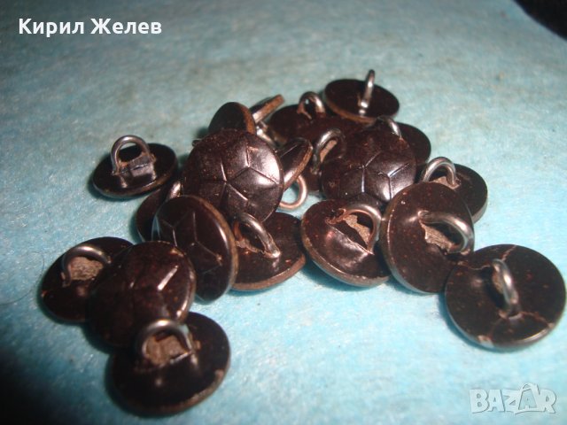 Лот 20 БРОЯ СТАРИ ВОЕННИ КОПЧЕТА БАКЕЛИТ НРБ БНА с ПЕТОЛЪЧКА от УНИФОРМА 27249, снимка 4 - Антикварни и старинни предмети - 35010793