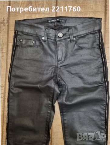 Дънки с кожен ефект Liu Jo, Stradivarius , снимка 2 - Дънки - 38966696