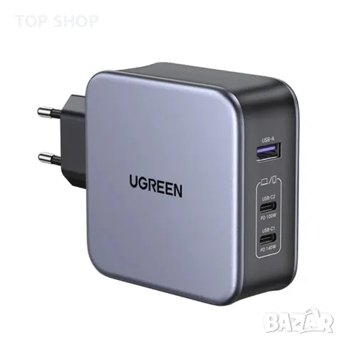 Ugreen Nexode GaN Fast Wall Charger 140W - захранване за ел. мрежа за лаптопи, смартфони, снимка 2 - Оригинални зарядни - 48784787