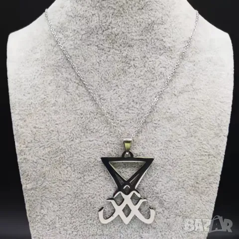Сатанински медальон / Обратен Кръст с Пентаграм - Неръждаема Стомана / Луцифер , снимка 6 - Колиета, медальони, синджири - 44899362