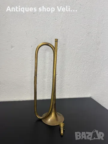 Военна бронзова тръба-Фанфар №6961 , снимка 4 - Антикварни и старинни предмети - 50427765
