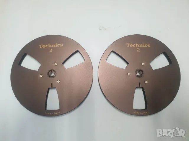 Лот от 2бр 18см алуминиеви магнетофонни ролки Technics Комплекта за 200лв.
Купени от Швейцария., снимка 8 - Декове - 47389453
