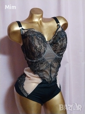 80 G Черно еластично боди , снимка 2 - Бельо - 52745524