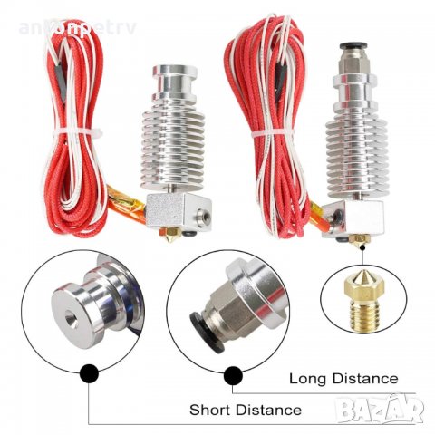 Екструдер / Глава за 3Д принтер short distance за филамент 1,75 мм E3D , снимка 2 - Принтери, копири, скенери - 27204083