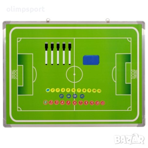 Треньорска магнитна дъска за футбол с размери 80х60 см. , снимка 1 - Футбол - 40729381