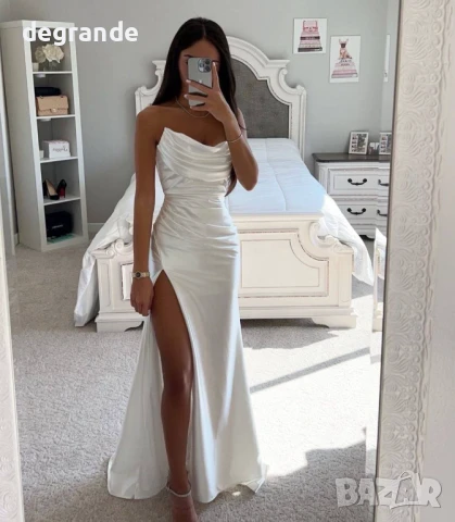 Официални сатенени рокли , снимка 4 - Рокли - 51388917