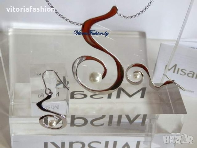MISAKI - класен сребърен комплект с култивирани перли, снимка 7 - Бижутерийни комплекти - 44115558