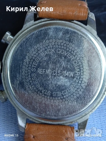 Фешън модел мъжки часовник COLISEUM работи кожена каишка перфектен 11123, снимка 4 - Мъжки - 51095308