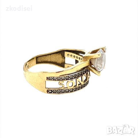 Златен дамски пръстен 3,18гр. размер:57 14кр. проба:585 модел:22916-5, снимка 3 - Пръстени - 44866681