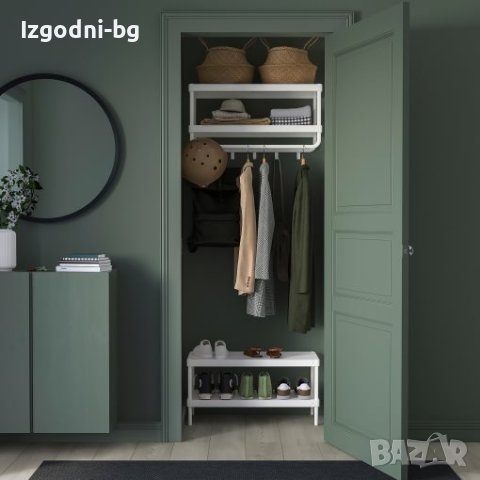 Практична и спестяваща място закачалка за шапки и дрехи в бяло, снимка 2 - Закачалки - 43668720