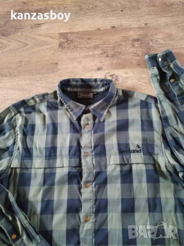 Seeland Highseat shirt in Hunter green - мъжка ловна риза КАТО НОВА 2ХЛ , снимка 4 - Ризи - 51272843