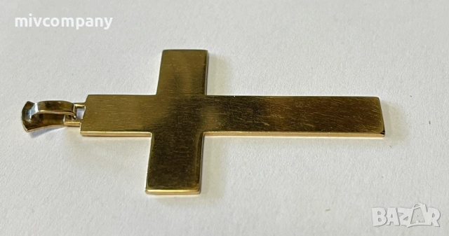 Златна висулка(кръст) 11.44гр., снимка 3 - Колиета, медальони, синджири - 53443752