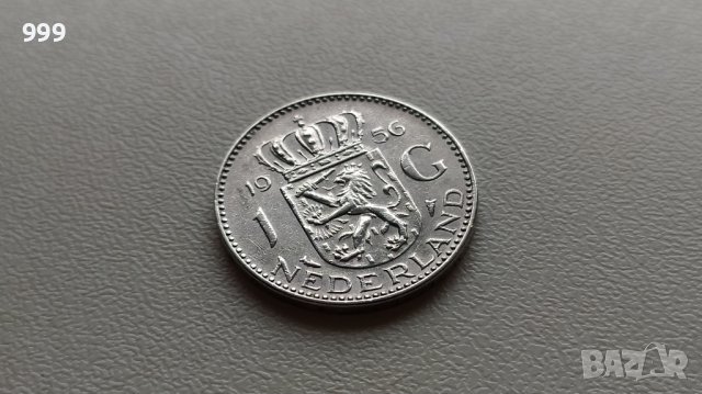 1 гулден 1956 Нидерландия - Сребро, снимка 1 - Нумизматика и бонистика - 43237294