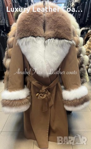 Луксозни дамски палта с естествен косъм, снимка 16 - Палта, манта - 38065701