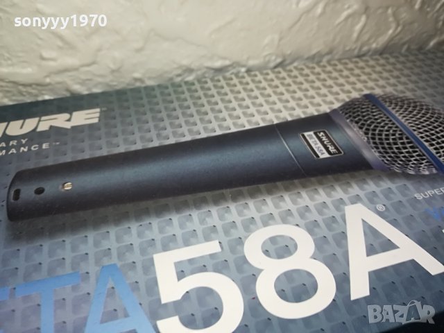 SHURE BETA 58A-МИКРОФОН БЕЗ БУТОН 1307221401, снимка 9 - Микрофони - 37377398