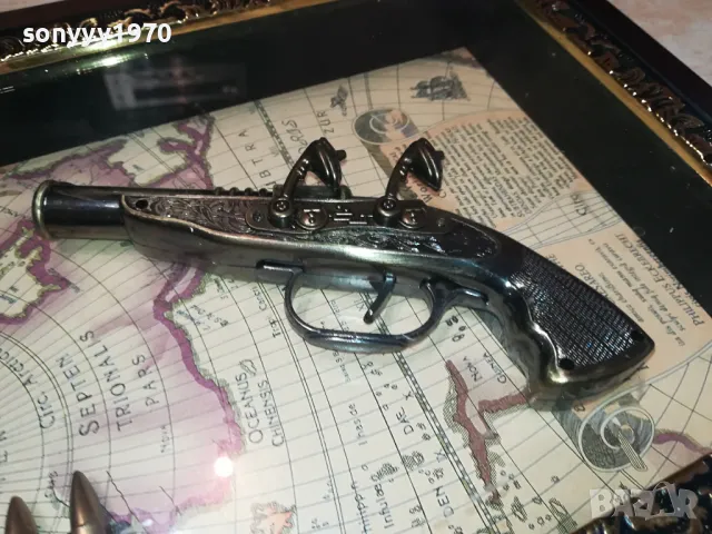 КАРТИНА СЪС СТЪКЛО И ПИЩОВ ВЪТРЕ 3103251855, снимка 2 - Антикварни и старинни предмети - 49714056