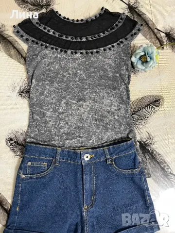 Лот къси дънки и тениска 