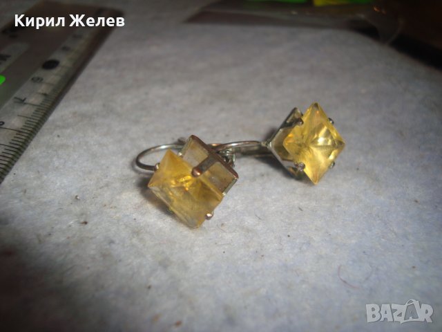 СРЕБРИСТИ СТАРИ КРИСТАЛНИ АР НУВО СТИЛ РЕТРО ОБЕЦИ 9249, снимка 5 - Антикварни и старинни предмети - 36629339