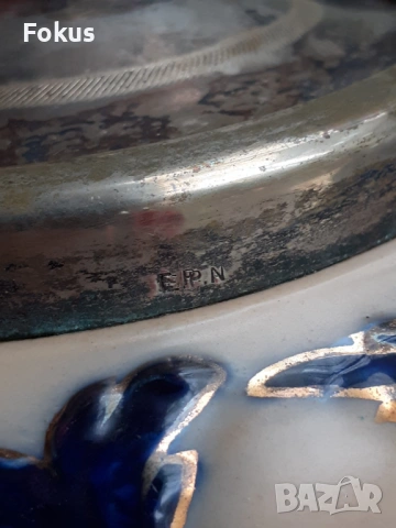 Стар английски порцелан буркан за бисквити George Jones&Sons, снимка 6 - Антикварни и старинни предмети - 53384790