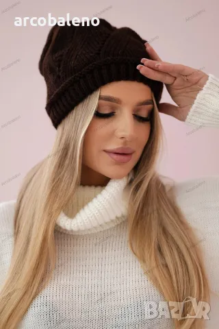 Дамска зимна шапка Klarysa, 4цвята , снимка 5 - Шапки - 47512331