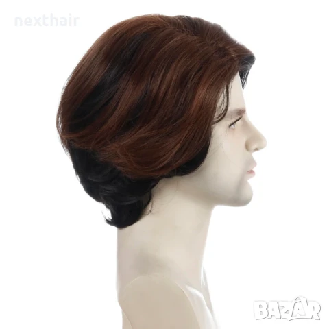 Къса парти черна кафява перука, снимка 5 - Аксесоари за коса - 51311202