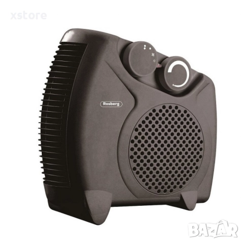 Отоплителна вентилаторна печка Rosberg – 2000W, черен/бял, снимка 6 - Отоплителни печки - 52698602