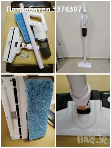 Продавам безжична прахосмукачка, комбинирана с моп, с миещ филтър 