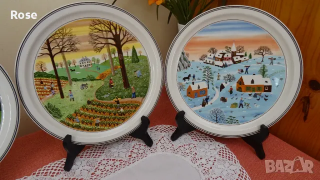 Villeroy и Boch, колекционерски чинии четири сезона NAIF , снимка 3 - Декорация за дома - 50203173