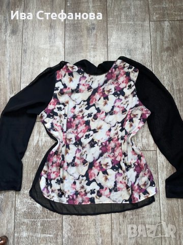 Страхотна блуза топ с 3D теменушки , снимка 6 - Блузи с дълъг ръкав и пуловери - 37835208