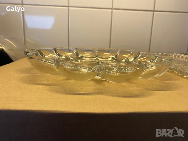 Кристални чинии, плата, ВЕЛИКДЕНСКА ЧИНИЯ ЗА 12 ЯЙЦА, внос Германия, снимка 3 - Чинии - 49819005