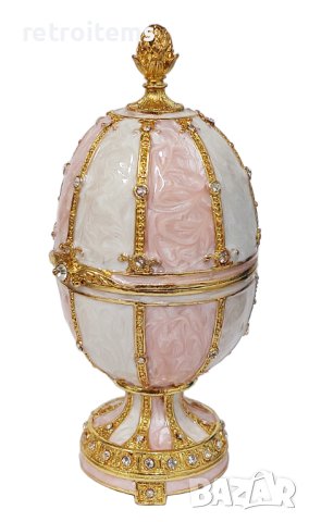 Фаберже стил, кутийки-яйца за бижута в луксозна подаръчна кутия., снимка 3 - Декорация за дома - 44104916