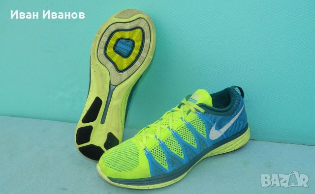 маратонки Nike Flyknit Lunar 2 Volt  номер 45, снимка 11 - Маратонки - 32796393