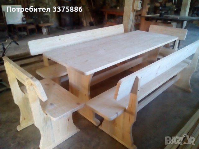 Производство на баварски маси и пейки и мебели от масив, снимка 5 - Градински мебели, декорация  - 36629711
