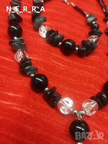 Комплект колие и гривна естествени камъни, снимка 5 - Бижутерийни комплекти - 53564230