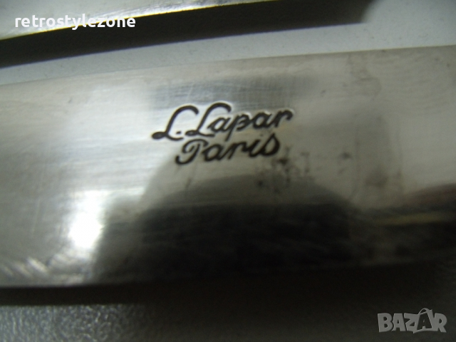 № 6177 стари френски ножчета - L.Lapar - Paris  - 9 броя с кутия   - надпис / маркировка , снимка 3 - Антикварни и старинни предмети - 36570440