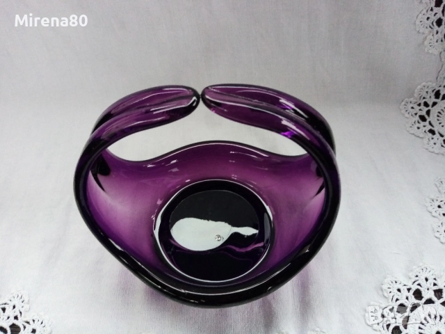 Арт духано стъкло от 60-те, снимка 5 - Други - 52567440