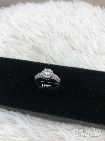 Сребърен пръстен с цирконий сребро проба 925 , снимка 2 - Пръстени - 43172312