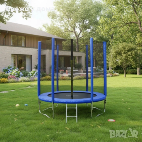 Батут с външна мрежа Jump 6ft - безопасно забавление и тренировка, снимка 3 - Други - 53586432