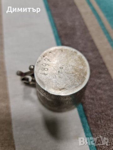 Уникална Сребърна чаша 1897г (19век), снимка 8 - Колекции - 36642244