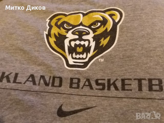 Oakland Golden Grizzlies маркова тениска баскетбол на Найк размер Л , снимка 7 - Баскетбол - 43399142