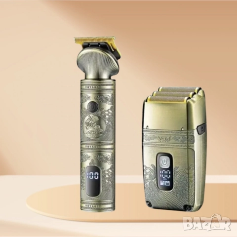 Професионален комплект тример и самобръсначка 2 в 1 VGR V-649 с метален корпус и луксозен дизайн, снимка 3 - Тримери - 52133116
