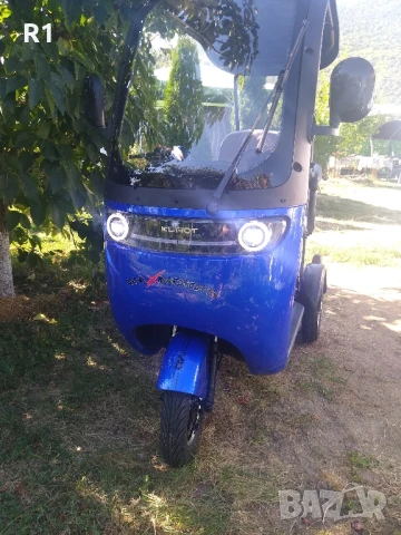 Електрическа триколка с покрив - Синя, снимка 3 - Мотоциклети и мототехника - 51339378