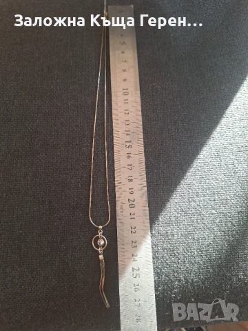 Сребърно колие 4,08гр., снимка 3 - Колиета, медальони, синджири - 53403104