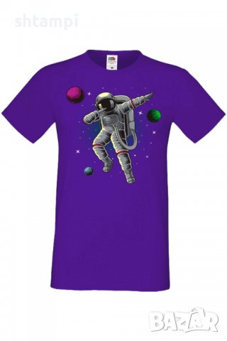 Мъжка тениска Dabbing astronaut,Изненада,Повод,Подарък,Празник, снимка 4 - Тениски - 37659662