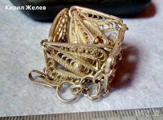 СТАРИННА ПРЕКРАСНА ФИЛИГРАННА СРЕБЪРНА ГРИВНА СРЕБРО ВИСОКА ПРОБА РЪЧНА МАЙСТОРСКА ФИНА РАБОТА 47954, снимка 9 - Антикварни и старинни предмети - 48476776